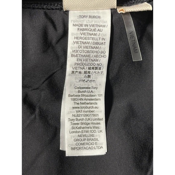 TORY BURCH 'Jessa' Belted One-Piece Swimsuit Black Women's Sz - L (B211) $218 - Picture 9 of 10